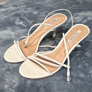 Steve Madden Elegant White Strappy Heels